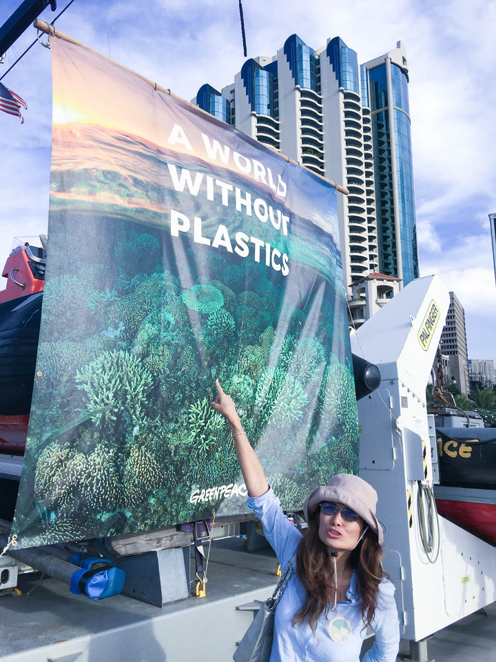 CEO Nanz Chong-Komo visits Greenpeace Ship
