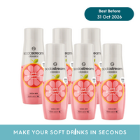 SodaStream Zero Sugar Pink Grapefruit Drink Mix - Pack of 6