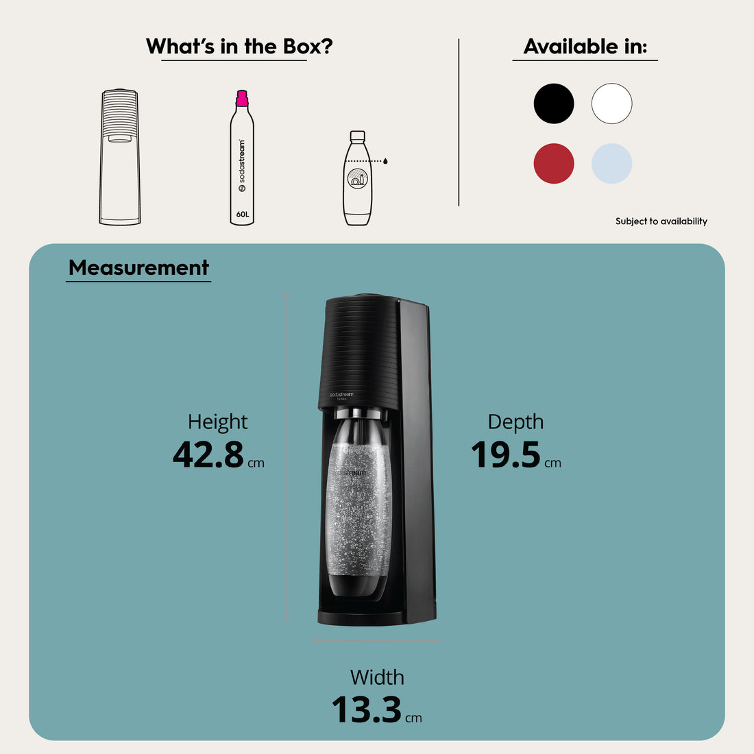 SodaStream Terra Sparkling Water Maker - Black