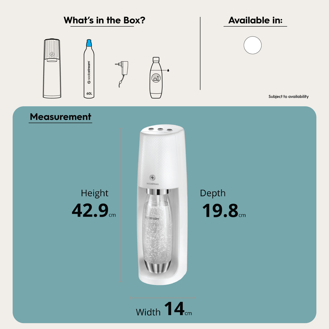 SodaStream One Touch White Sparkling Water Maker