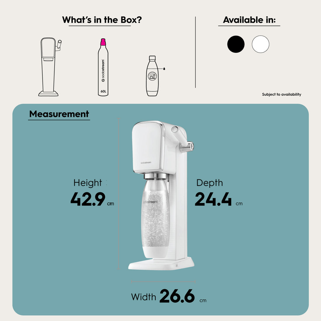 SodaStream Art Sparkling Water Maker - White