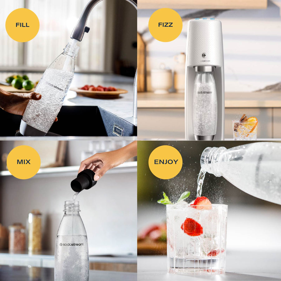 SodaStream One Touch White Sparkling Water Maker