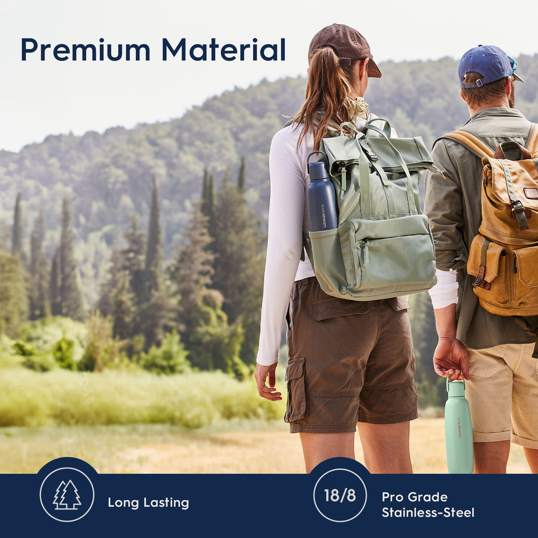 SodaStream FIZZ & GO Stainless Steel Bottle Storm / Mint / Sand