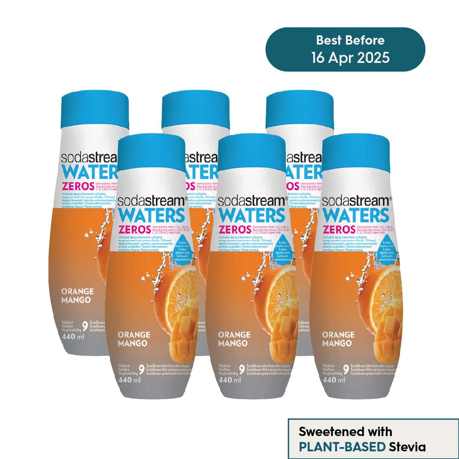 SodaStream Zeros Orange Mango Drink Mix - Pack of 6