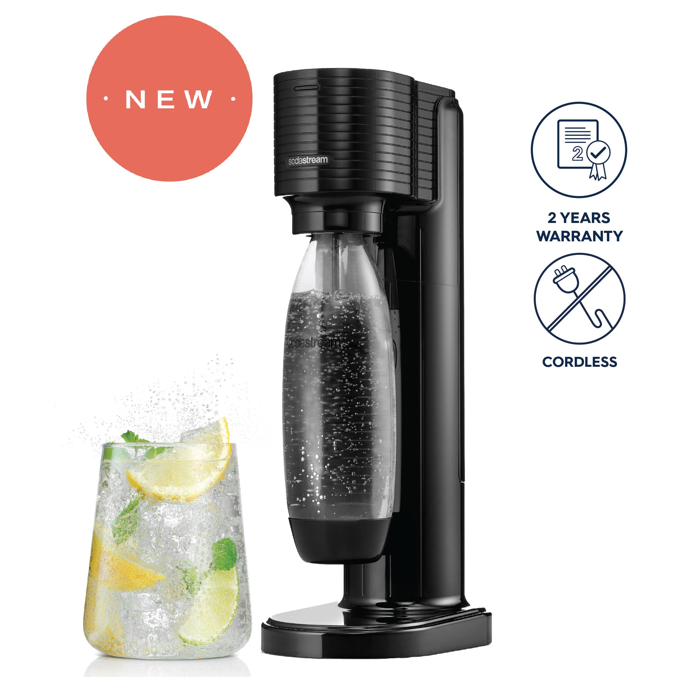 SodaStream Gaia Sparkling Water Maker - Black – SodaStream SG