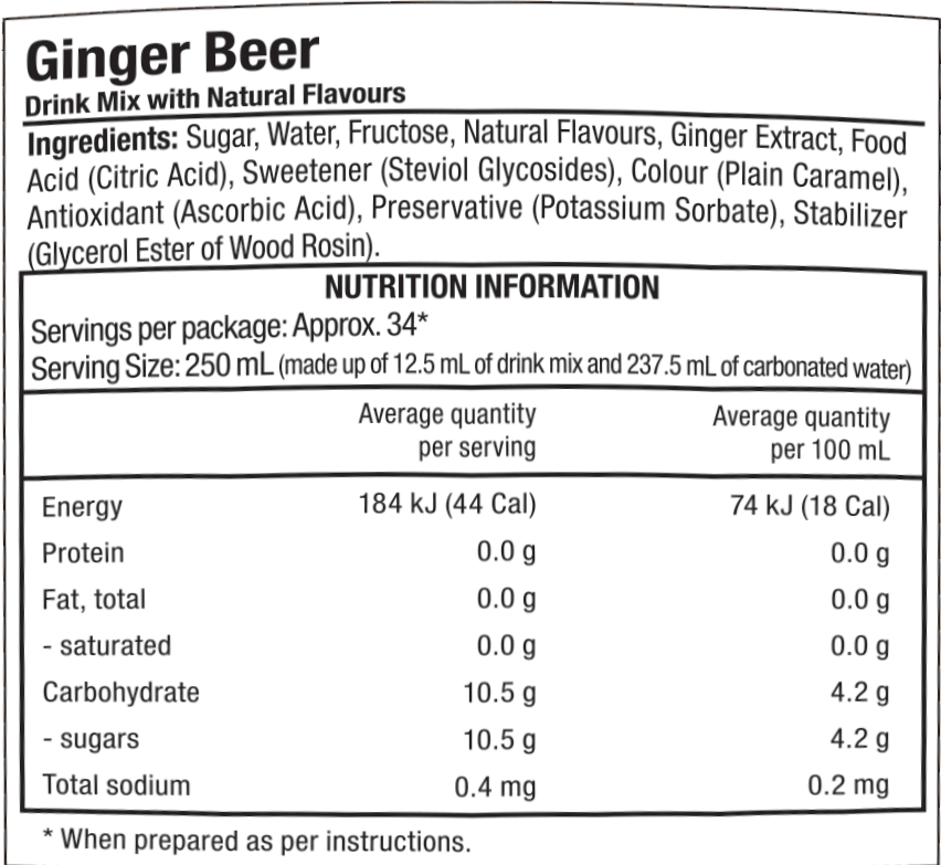 SodaStream Classics Ginger Beer Drink Mix - Pack of 6