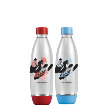 SodaStream 1.0L Brush Design Twin Bottles