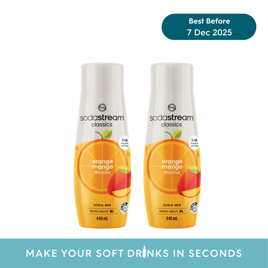 SodaStream Low Sugar Orange Mango Drink Mix - Pack of 2