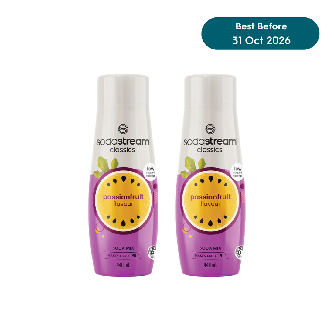 SodaStream Low Sugar Passionfruit Drink Mix - Pack of 2