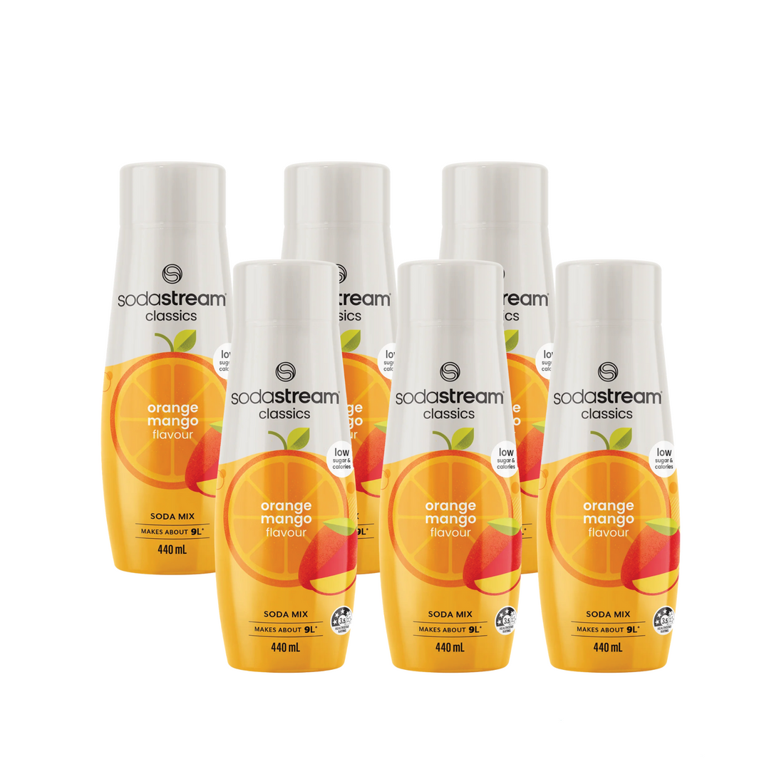 SodaStream Low Sugar Orange Mango Drink Mix - Pack of 6