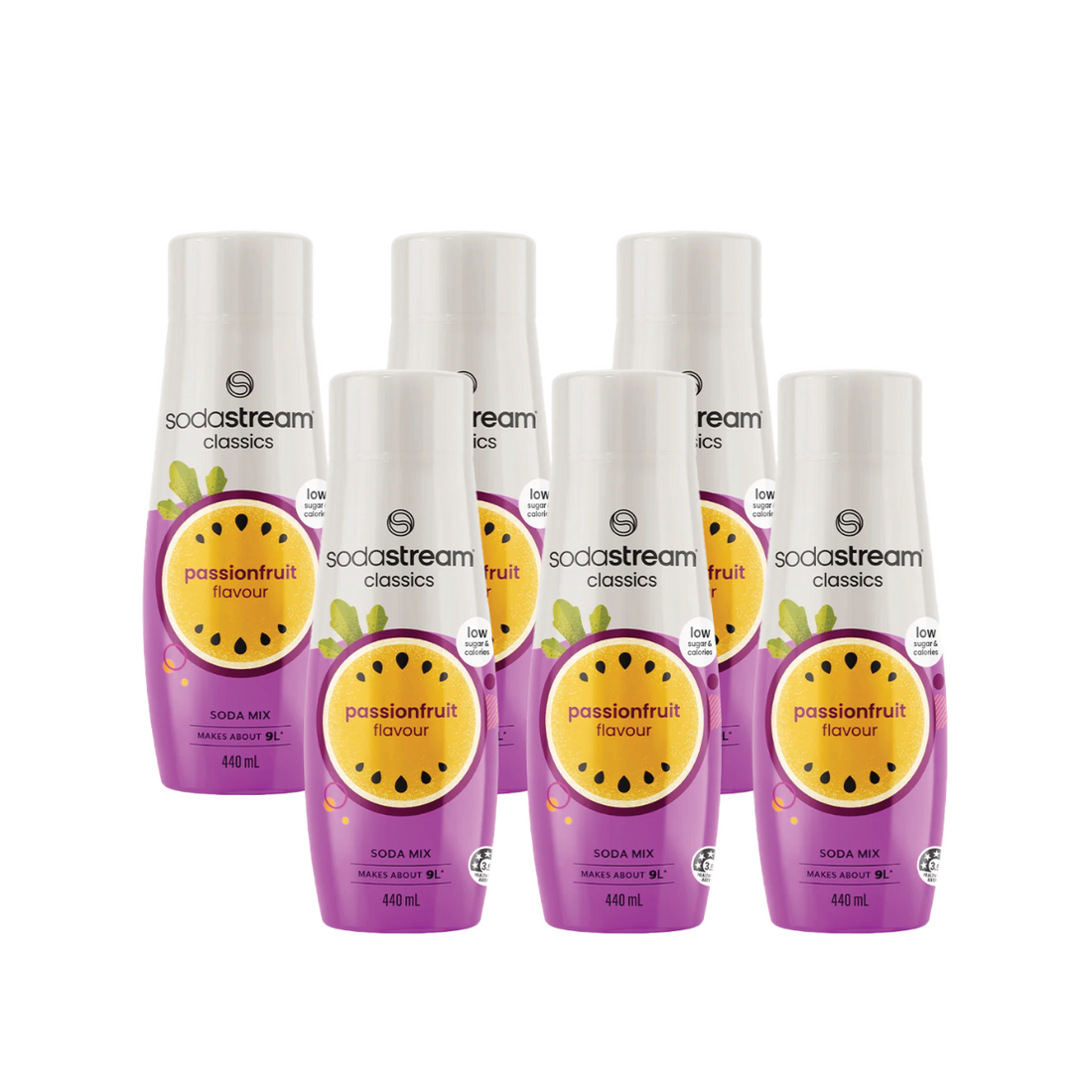 SodaStream Classics Low Sugar Passionfruit Drink Mix - Pack of 6