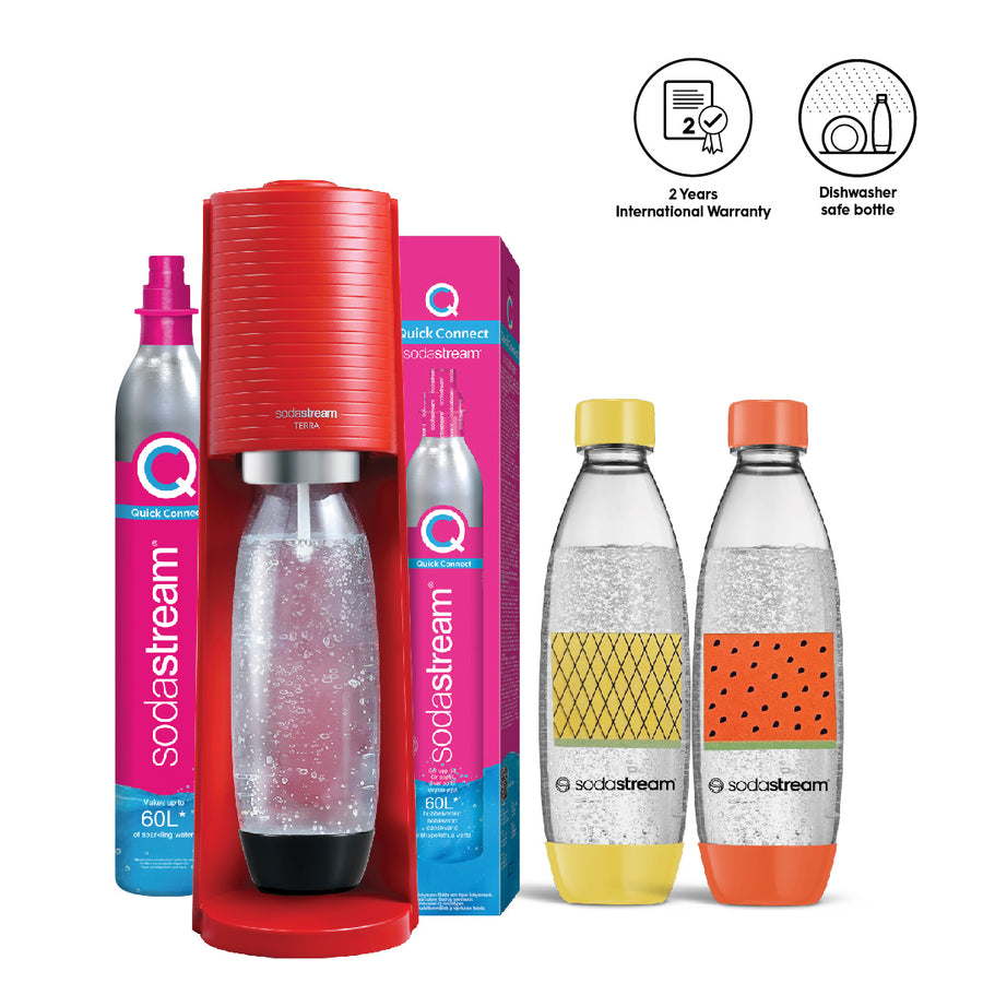 [Bundles] SodaStream Terra Red Maker Sparkling Water Maker