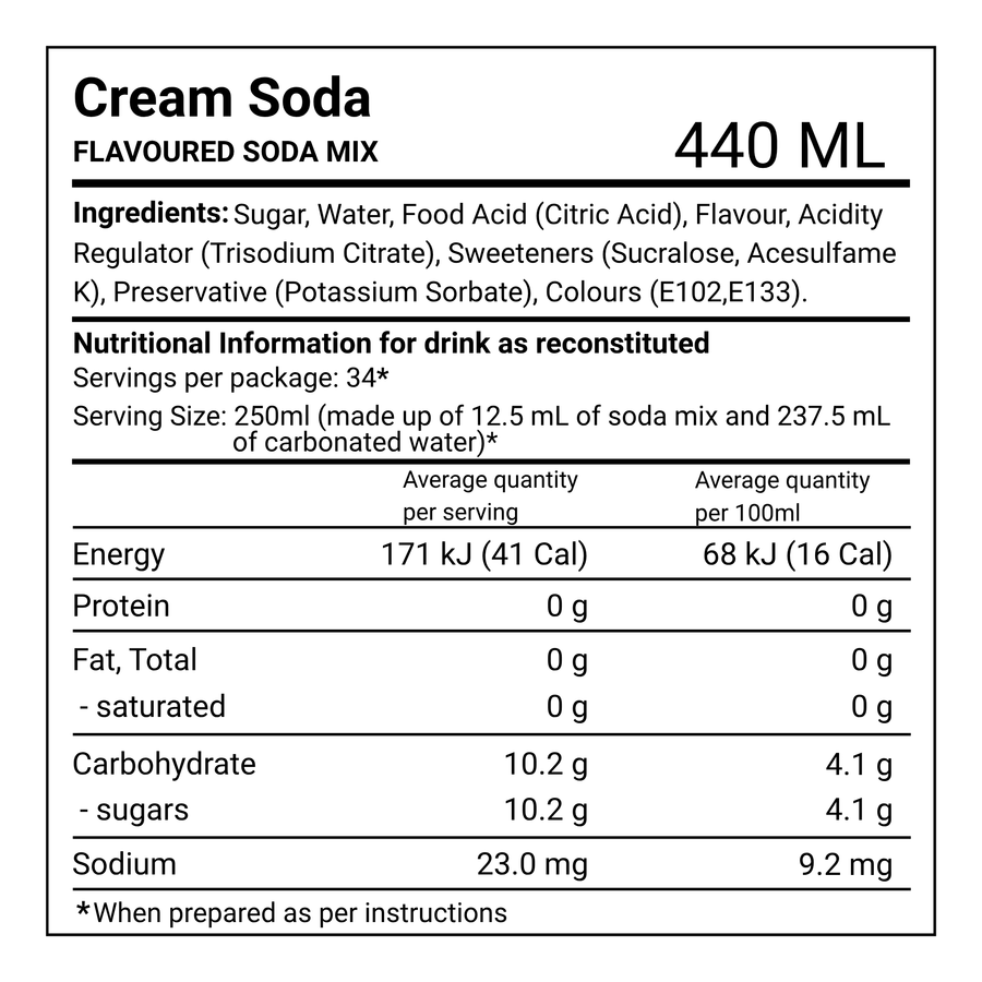 SodaStream Classics Cream Soda Drink Mix - Pack of 6