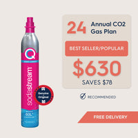 SodaStream 24 CO2 Gas Cylinder Annual Saver Plan - Savings $78