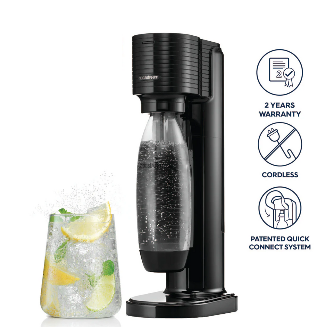 SodaStream Gaia Sparkling Water Maker - Black