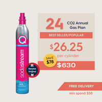 SodaStream 24 CO2 Gas Cylinder Annual Saver Plan - Savings $78