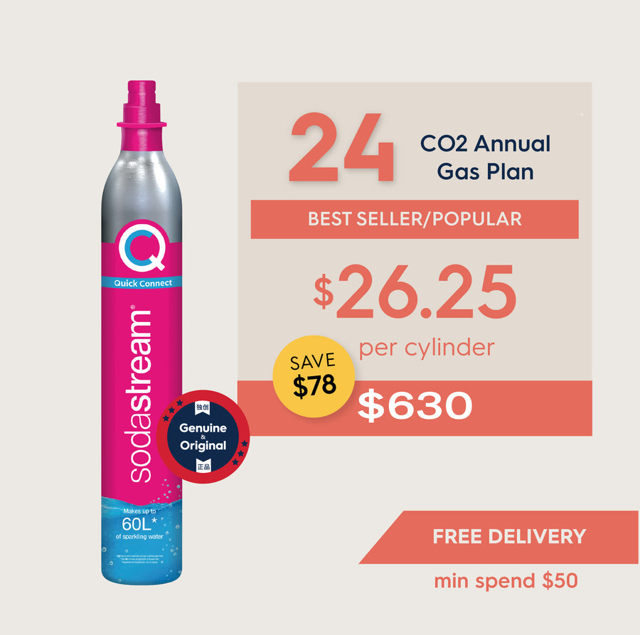 SodaStream 24 CO2 Gas Cylinder Annual Saver Plan - Savings $78