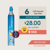 SodaStream 6 CO2 Gas Cylinder Annual Saver Plan - Savings $9