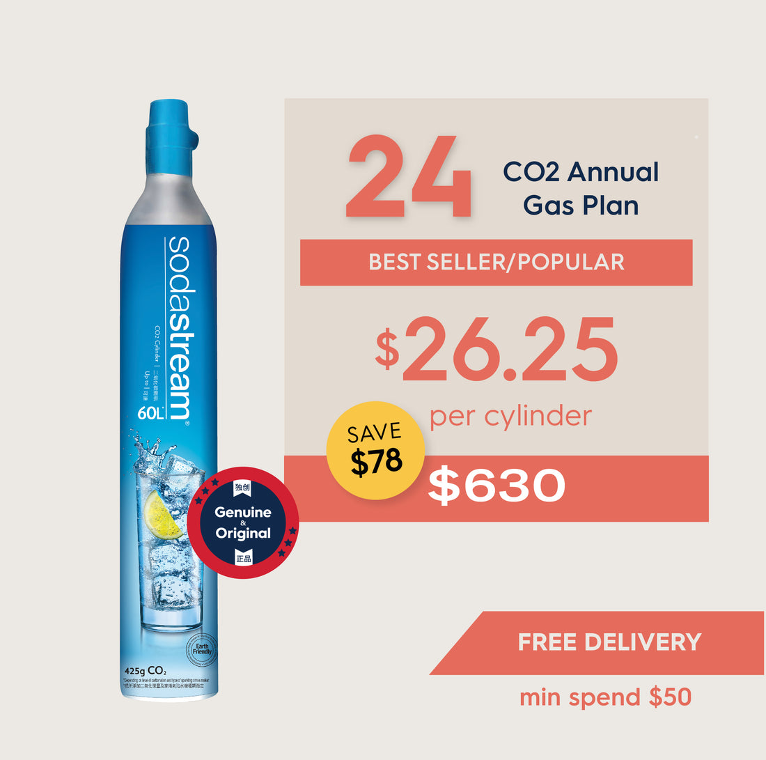 SodaStream 24 CO2 Gas Cylinder Annual Saver Plan - Savings $78