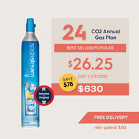 SodaStream 24 CO2 Gas Cylinder Annual Saver Plan - Savings $78