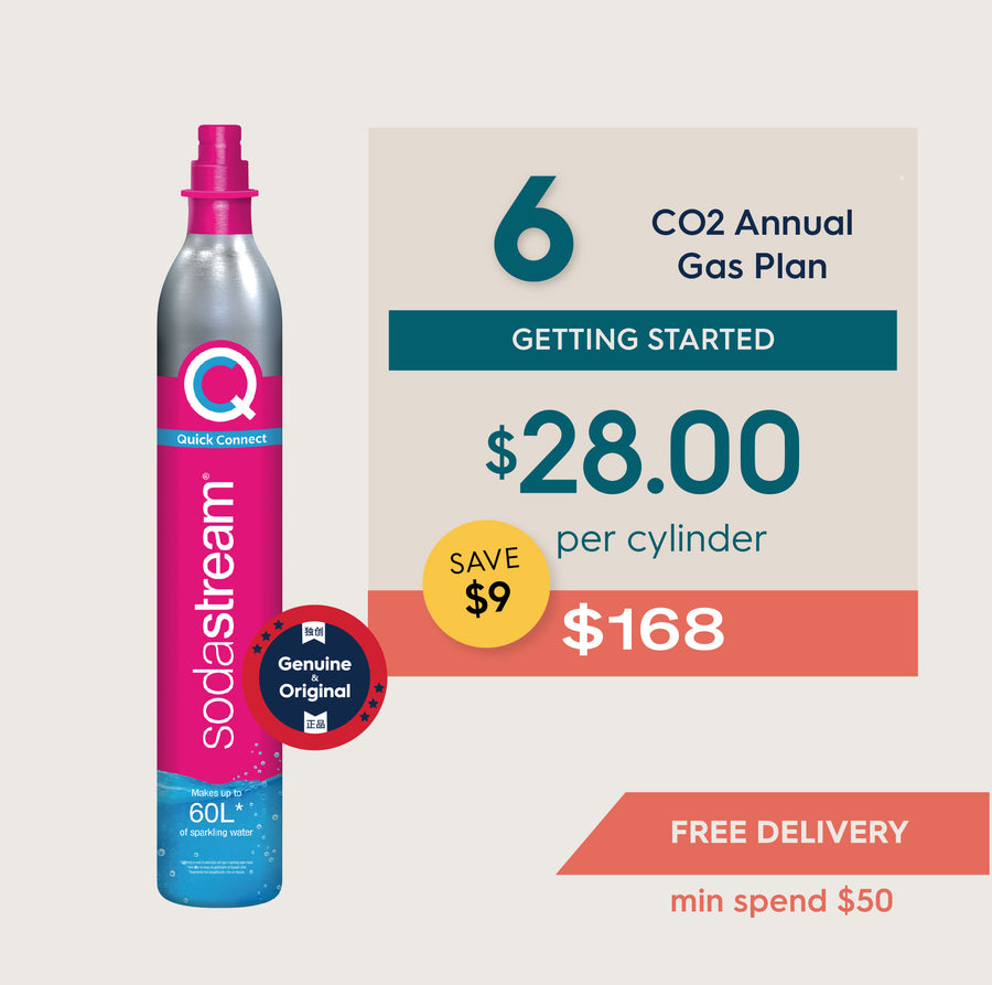 SodaStream 6 CO2 Gas Cylinder Annual Saver Plan - Savings $9