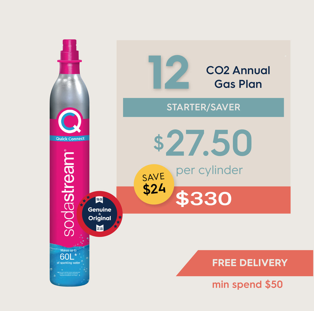 SodaStream 12 CO2 Gas Cylinder Annual Saver Plan - Savings $24