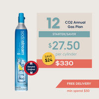 SodaStream 12 CO2 Gas Cylinder Annual Saver Plan - Savings $24
