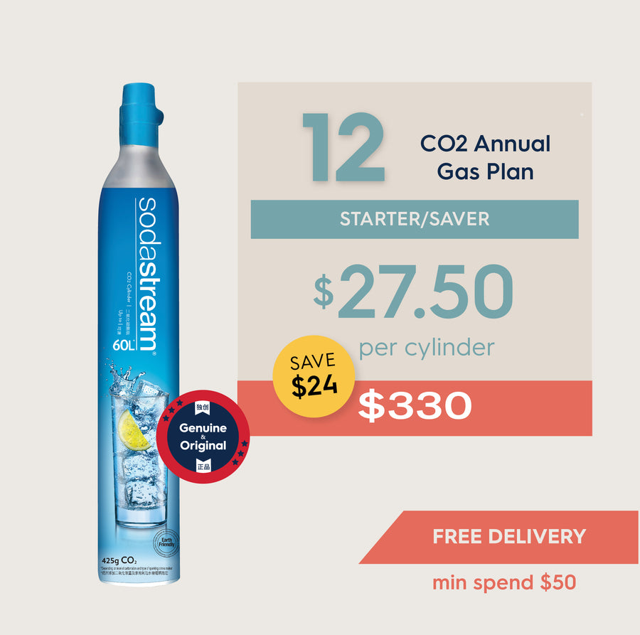 SodaStream 12 CO2 Gas Cylinder Annual Saver Plan - Savings $24