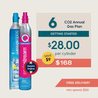 SodaStream 6 CO2 Gas Cylinder Annual Saver Plan - Savings $9