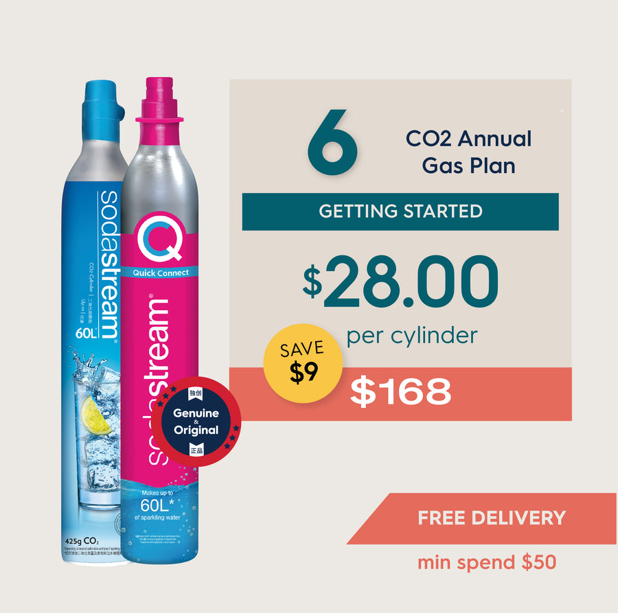 SodaStream 6 CO2 Gas Cylinder Annual Saver Plan - Savings $9