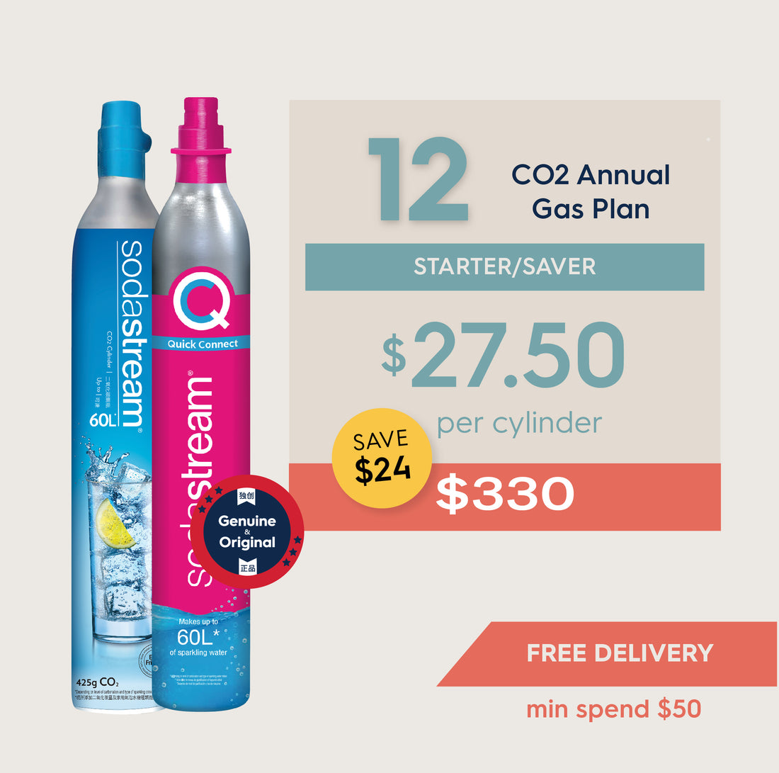 SodaStream 12 CO2 Gas Cylinder Annual Saver Plan - Savings $24