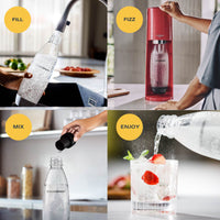 Bundle Deal!! SodaStream Terra Red Maker Sparkling Water Maker