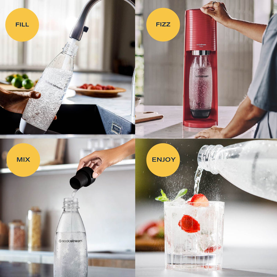 [Bundles] SodaStream Terra Red Maker Sparkling Water Maker