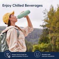 SodaStream FIZZ & GO Stainless Steel Bottle - Available in Storm, Mint or Sand
