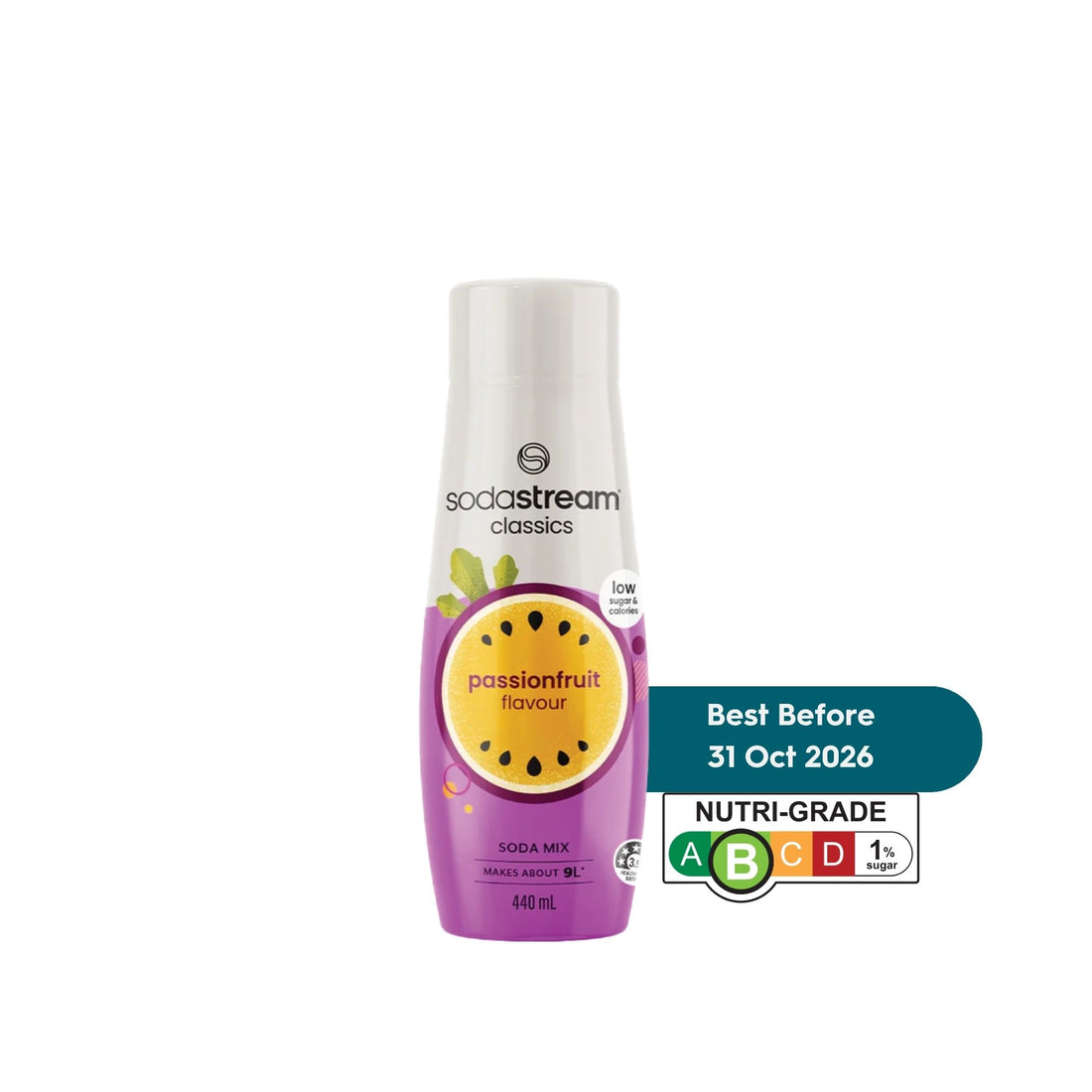 SodaStream Low Sugar (99% Sugar-Free) Passionfruit Drink Mix