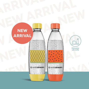 SodaStream 1L Dishwasher Safe Bottles Twin Pack - Fruits