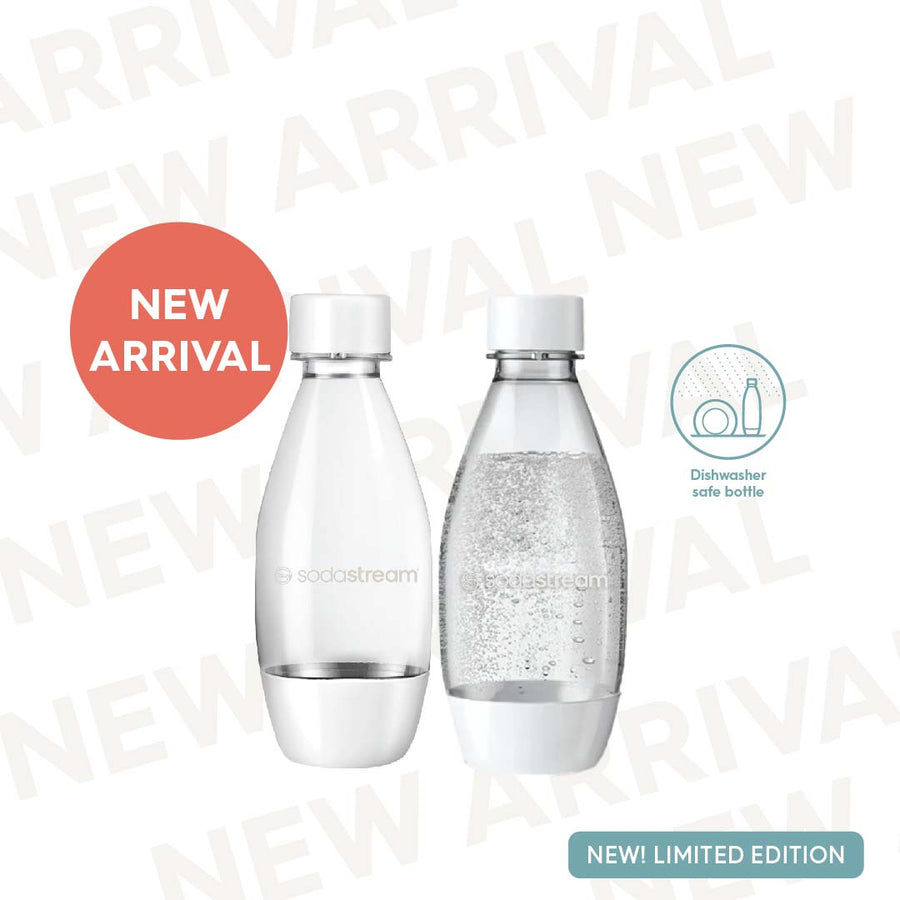 SodaStream 0.5L Dishwasher Safe Bottles Twin Pack - White