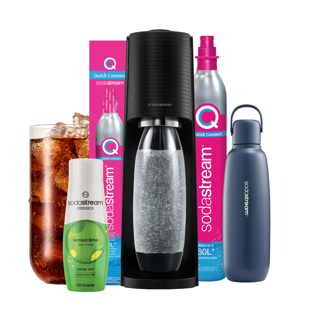 Bundle Deal!! SodaStream Terra Black Maker Sparkling Water Maker