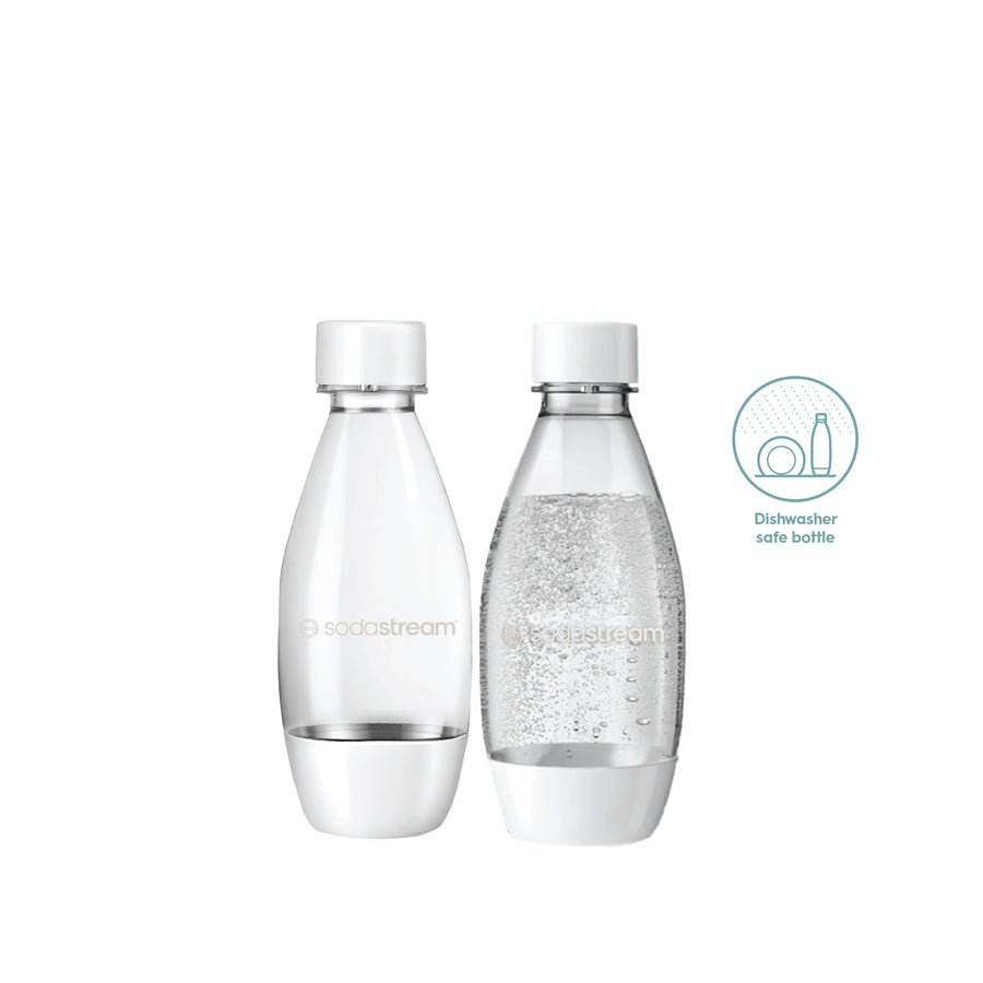 SodaStream 0.5L Dishwasher Safe Bottles Twin Pack - White