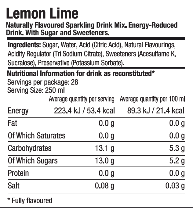 SodaStream Classics Lemon Lime Drink Mix