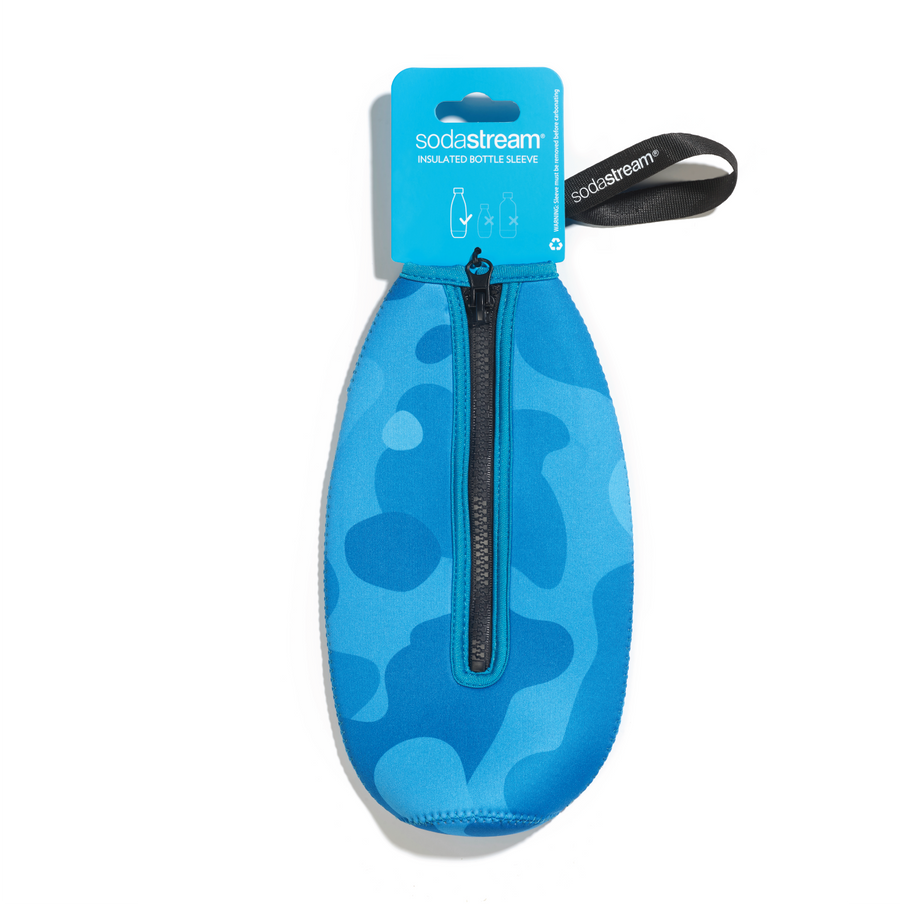 Cooler Cover for 1L Bottle with Loop Handle (Blue Camo)